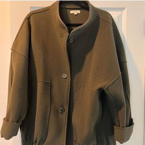 Max Studio Khaki Bomber Jacket